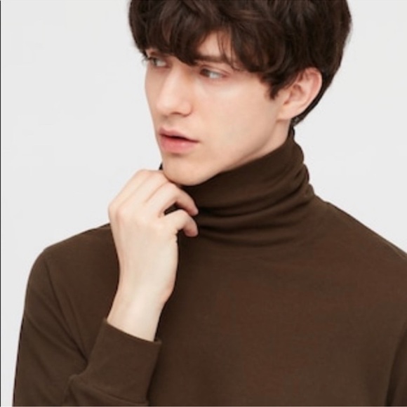 Dark Brown Turtleneck T Shirt - Picture 3 of 14